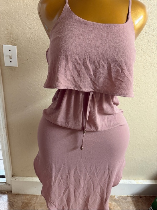 Chime Dresses & Skirts - Layered Dusty Rose Maxi Skirt with Drawstring Waist